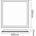 nobilé LED panel LED PANEL BACKLIGHT 62 UGR<19 SCCT for VDU workstation, CCT Switch, dimmable, UGR < 19