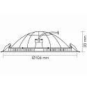 LED CUOPOLE 95 R, indirekt, IP20, Ø 10.6cm, 350mA, dimmbar, ohne BG, weiß matt, 5W 3000K 120°