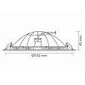 LED CUOPOLE 135 R, indirekt, IP20, Ø 14.5cm, 350mA, dimmbar, ohne BG, weiß matt, 8W 3000K 120°
