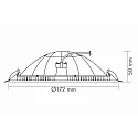 nobilé LED CUOPOLE 160 R, indirekt, IP20, Ø 17.2cm, 350mA, dimmbar, ohne BG, weiß matt, 12W 4000K 120°