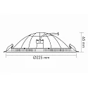 LED CUOPOLE 200 R, indirekt, IP20, Ø 22.5cm, 350mA, dimmbar, ohne BG, weiß matt, 15W 3000K 120°