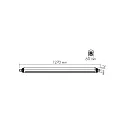 nobilé LED Feuchtraumleuchte SCCT, IP65 IK09, 120cm, 230V AC, 20/40W (multi) 4000/5700K 2400/4800lm 120°, PC / ABS,  grau