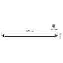 nobilé LED Feuchtraumleuchte SCCT, IP65 IK09, 150cm, 50W 4000/5700K 6000/3600lm 120°, Multi Power, grau