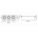 nobilé LED Einbauleuchte LED MINI KARDAN E3, 3-flammig, CRi>90, dimmbar, kardanisch, Titan matt, 21W 3000K 38°