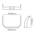 nobilé Wandhalterung für LED Hallenleuchte HIGH BAY 160W, schwarz