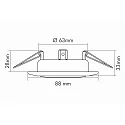 nobilé Einbaustrahler DOWNLIGHT C 3830, Ø 8.8cm, schwenkbar, Chrom