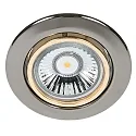 Einbaustrahler DOWNLIGHT C 3830, Ø 8.8cm, schwenkbar, schwarz-Chrom/IR Gold