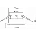 nobilé Einbaustrahler DOWNLIGHT C 3840, Ø 7cm, schwenkbar, schwarz