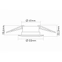 nobilé Einbaustrahler DOWNLIGHT C 3860, Ø 5.5cm, starr, Messing gebürstet