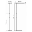 nobilé floor lamp DW-6009 for VDU workstation, direct / indirect IP40, transparent, white matt dimmable