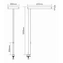 nobilé work lamp DW-6009 for VDU workstation, direct / indirect IP40, transparent, white matt dimmable