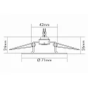 Einbauleuchte für Sternenhimmel C 410, Ø 7.1cm, GY6.35, Chrom