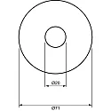 Einbauleuchte für Sternenhimmel C 410, Ø 7.1cm, GY6.35, Chrom