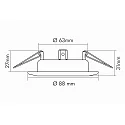 nobilé Recessed spot DOWNLIGHT D 3830, Ø 8.8cm, swiveling, black chrome / golden inner ring