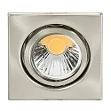 Recessed spot DOWNLIGHT D 3830 Q, square, 8.5 x 8.5cm, swiveling, brushed nickel