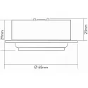 nobilé LED Möbeleinbau-Downlight N 5022 COB, Ø 6.8cm, 350mA, 3.3W 3000K 180lm 100°, CRi >90, dimmbar, schwenkbar, Weiß