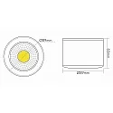 nobilé LED Downlight A 5068 AUFBAU, IP40, AMP 230V, CRi >90, inkl. BG, schwenkbar, dimmbar C, 9.5W 4000K 38°, Chrom