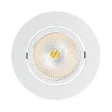 LED Einbau-Downlight ECO FLAT 5068R, Ø 8.8cm, 7.5W 2700/300/4000K 38°, CRi>90, schwenkbar, dimmbar, inkl. AB, weiß matt