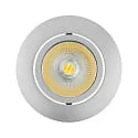 LED Einbau-Downlight ECO FLAT 5068R, Ø 8.8cm, 7.5W 2700/300/4000K 38°, CRi>90, schwenkbar, dimmbar, inkl. AB, Chrom matt