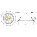 recessed downlight ECO FLAT 5068R DIM / 38° round, CCT Switch, dimmable IP40, chrome matt dimmable
