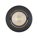 LED Downlight 5068 ECO FLAT SCCT DIM C, IP40, rund, 7.5W 2700/3000/4000K 38°, CRi >90, schwenkbar, dimmbar, schwarz matt