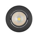 LED Einbau-Downlight ECO FLAT 5068R, Ø 8.8cm, 7.5W 2700/300/4000K 38°, CRi>90, schwenkbar, dimmbar, inkl. AB, schwarz matt