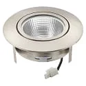 nobilé LED Downlight 5068 ECO FLAT SCCT DIM C, IP40, rund, 7.5W 2700/3000/4000K 38°, CRi >90, schwenkbar, dimmbar, Nickel gebürstet