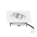 LED Downlight 5068Q ECO FLAT SCCT DIM C, IP40, eckig, 7.5W 2700/3000/4000K 38°, CRi >90, schwenkbar, dimmbar