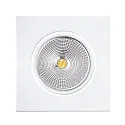 LED Einbau-Downlight ECO FLAT 5068Q, 8.8x8.8cm, 7.5W 2700/300/4000K 38°, CRi>90, schwenkbar, dimmbar, inkl. AB, weiß matt