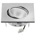 nobilé LED Downlight 5068Q ECO FLAT SCCT DIM C, IP40, eckig, 7.5W 2700/3000/4000K 38°, CRi >90, schwenkbar, dimmbar, Chrom matt
