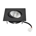 nobilé LED Downlight 5068Q ECO FLAT SCCT DIM C, IP40, eckig, 7.5W 2700/3000/4000K 38°, CRi >90, schwenkbar, dimmbar, schwarz matt