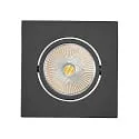 LED Einbau-Downlight ECO FLAT 5068Q, 8.8x8.8cm, 7.5W 2700/300/4000K 38°, CRi>90, schwenkbar, dimmbar, inkl. AB, schwarz matt