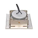 nobilé LED Downlight 5068Q ECO FLAT SCCT DIM C, IP40, eckig, 7.5W 2700/3000/4000K 38°, CRi >90, schwenkbar, dimmbar, Nickel gebürstet