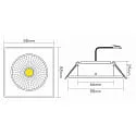 recessed downlight ECO FLAT 5068Q DIM / 38° round, CCT Switch, dimmable IP40, brushed nickel dimmable