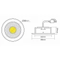 nobilé downlight A 5068 T FLAT IP40, gold, satined dimmable