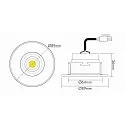 LED Downlight 5068 ECO FLAT BIO, rund, 24°, 7,5W, 3000K, IP40, blendfrei, weiß matt