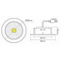 nobilé LED Downlight 5068 ECO FLAT BIO, rund, 38°, 7,5W, 5000K, IP40, schwenkbar, chrom matt