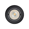 LED Downlight 5068 ECO FLAT BIO, rund, 38°, 7,5W, 5000K, IP40, schwenkbar, schwarz matt