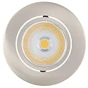 LED Downlight 5068 ECO FLAT BIO, rund, 38°, 7,5W, 5000K, IP40, schwenkbar, nickel gebürstet