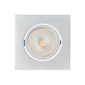 LED Downlight 5068Q ECO FLAT BIO, eckig, 38°, 7,5W, 3000K, IP40, chrom matt