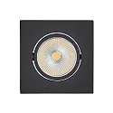 LED Downlight 5068Q ECO FLAT BIO, eckig, 38°, 7,5W, 3000K, IP40, schwarz matt