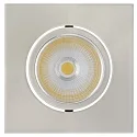 LED Downlight 5068Q ECO FLAT TUN, eckig, 38°, 6W, IP40, nickel gebürstet