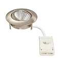 nobilé LED Downlight 5068 ECO DOB, rund, 38°, 8W, 4000K, IP40, dimmbar, nickel gebürstet