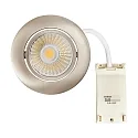 LED Einbau-Downlight 5068 ECO DOB, IP40, Ø 8.8cm, 6W 3000K 570lm 38°, durchverdrahtet, dimmbar, schwenkbar, nickel gebürstet