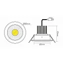 nobilé downlight A 5068 S swivelling, dimmable IP40, chrome dimmable