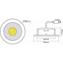 LED Downlight A 5068 T FLAT BIO, rund, 38°, 8W, 3000K, IP40, schwenkbar, dimmbar, chrom matt