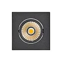 LED Downlight 5068Q ECO DOB, eckig, 38°, 8W, 3000K, IP40, dimmbar, schwarz matt