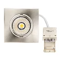LED Downlight 5068Q ECO DOB, eckig, 38°, 8W, 4000K, IP40, dimmbar, nickel gebürstet