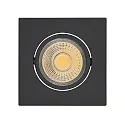 LED Downlight A 5068Q T FLAT BIO, eckig, 38°, 8W, 3000K, IP40, dimmbar, schwarz matt