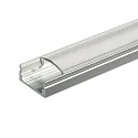 Alu U-Profil 2 TP, 200cm, für LED-Strips bis 1.2cm Breite